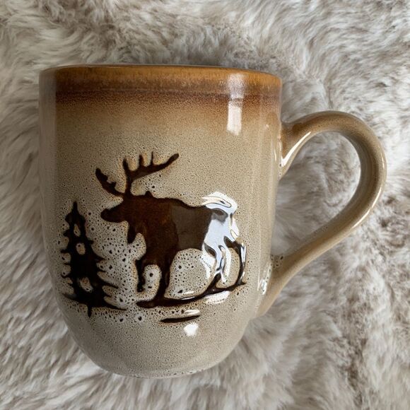 HOMESTUDIO Woodland Collection  Replacement Moose Ceramic Coffee Mug - Picture 4 of 8